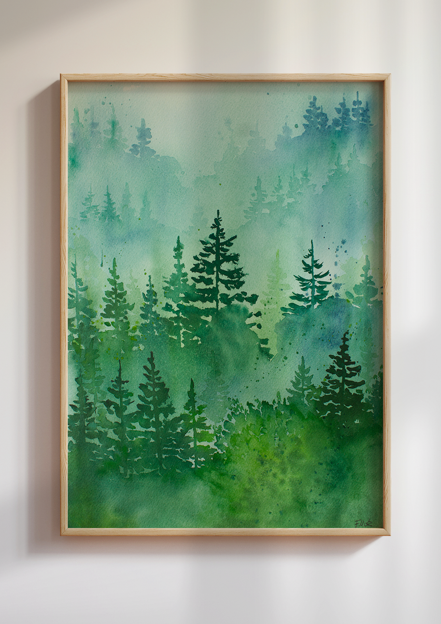 "green forest" - Kunstdruck