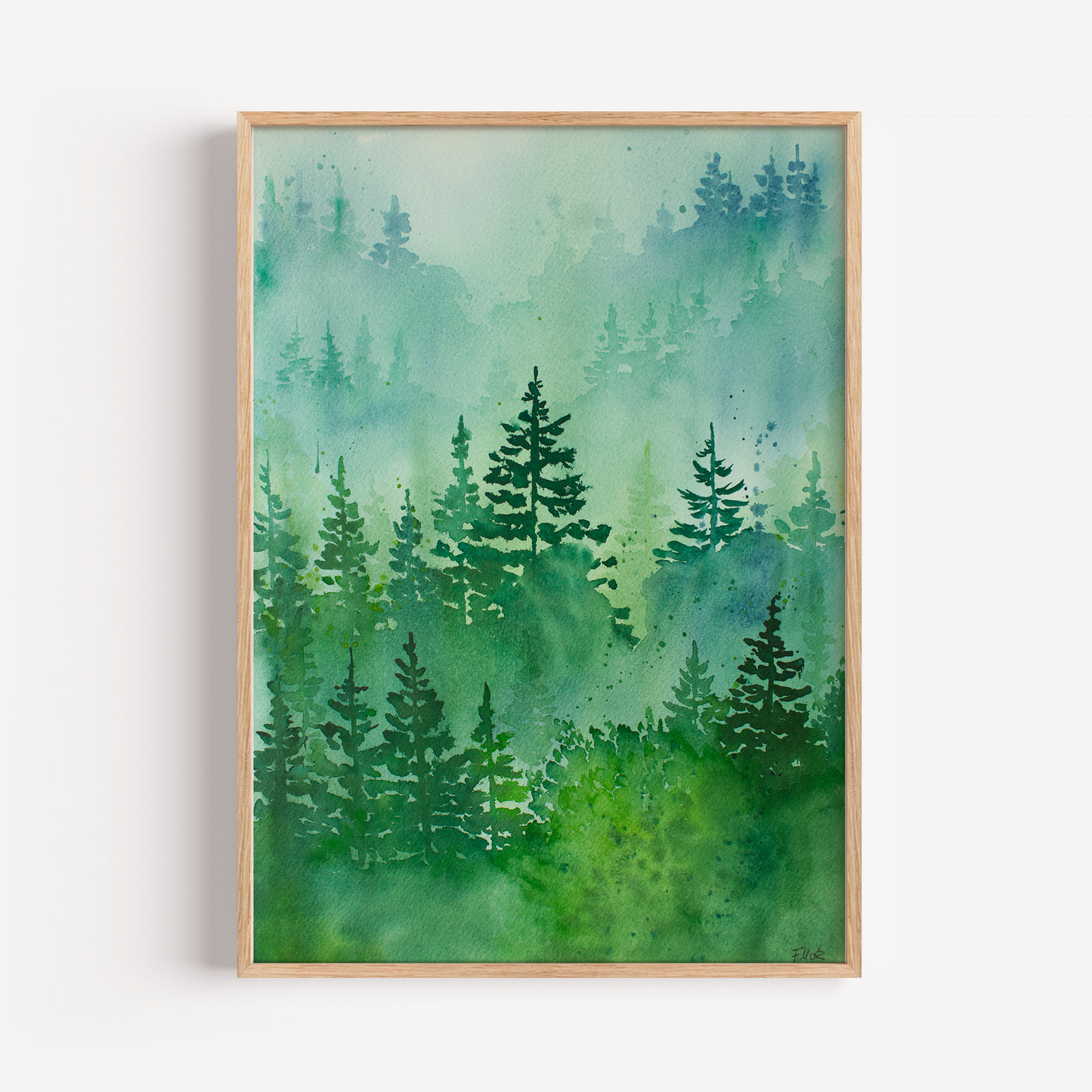 "green forest" - Kunstdruck