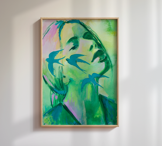 like a feather - Kunstdruck