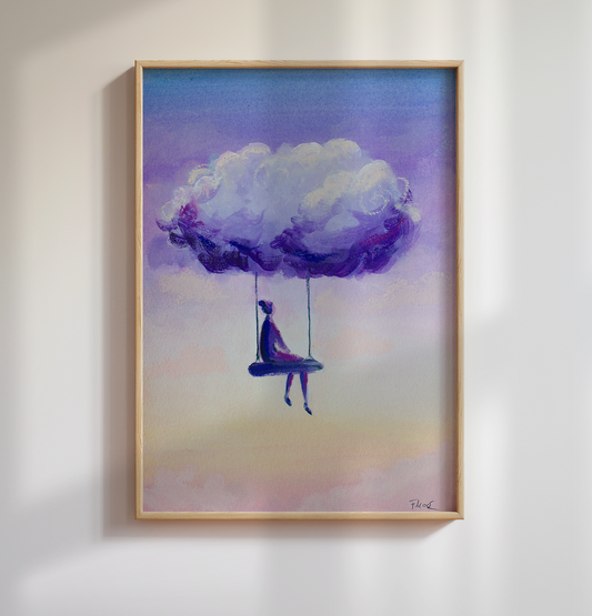 In den Wolken - Kunstdruck