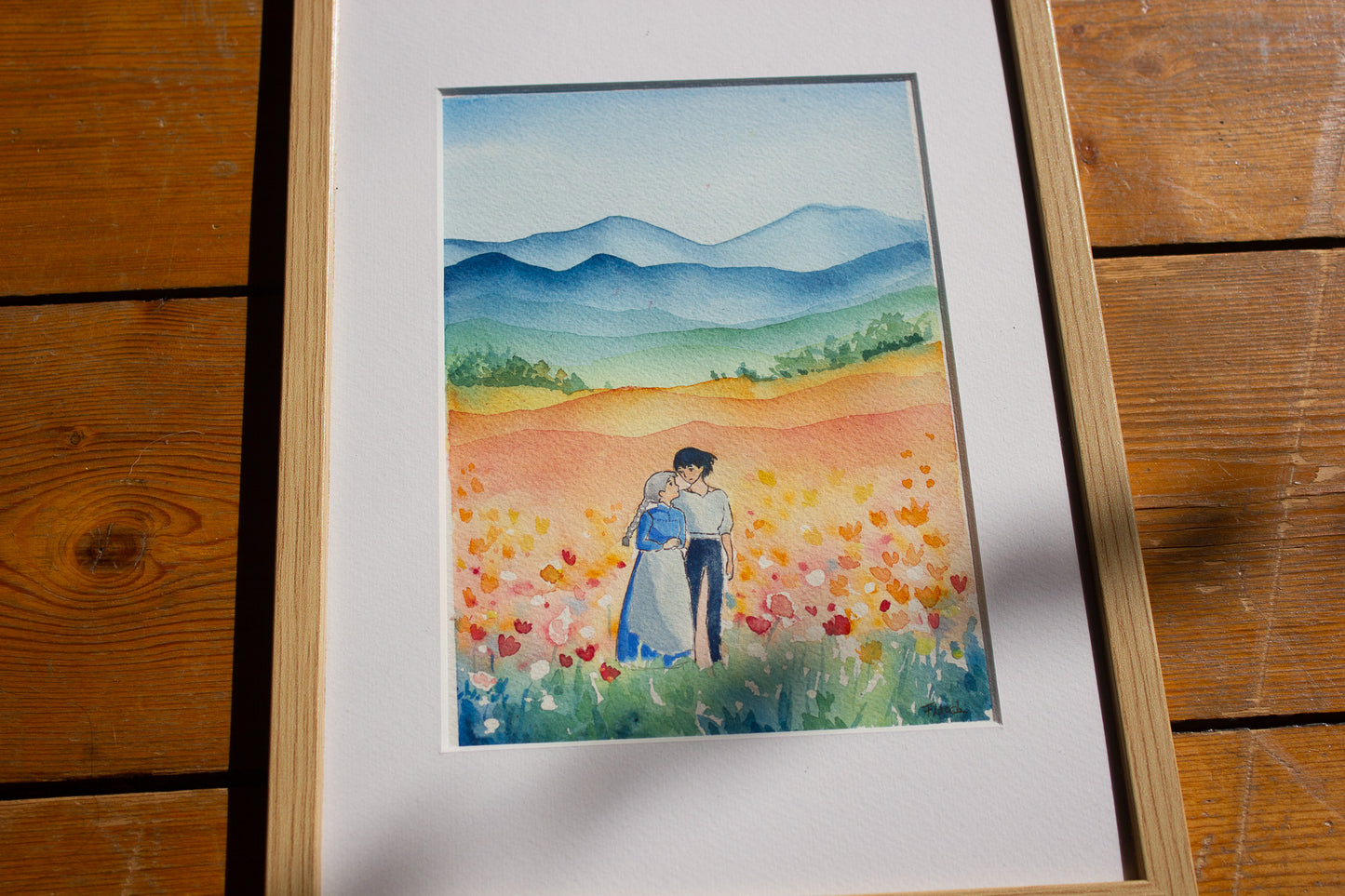 Howl & Sophie - Original Aquarell