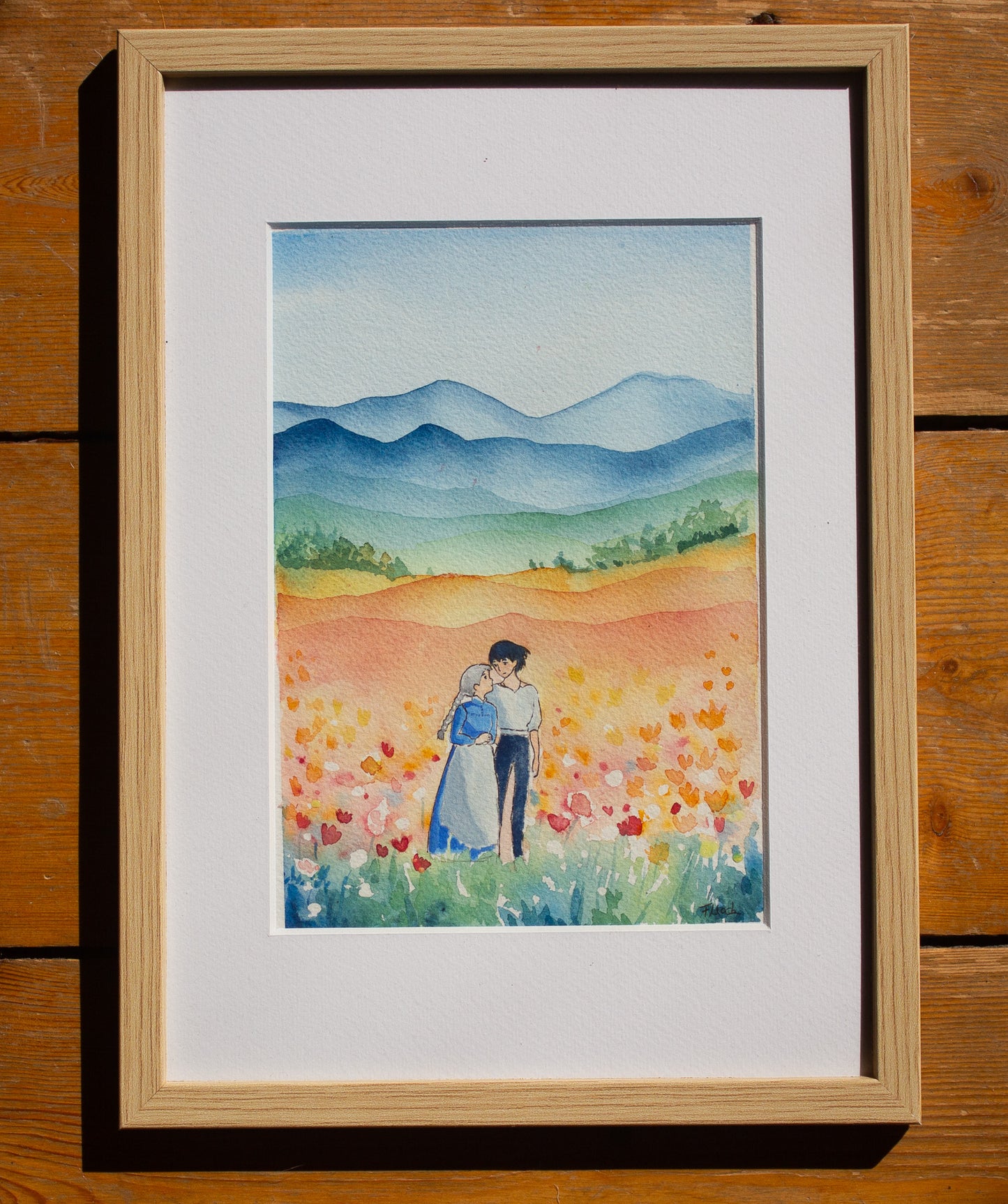 Howl & Sophie - Original Aquarell