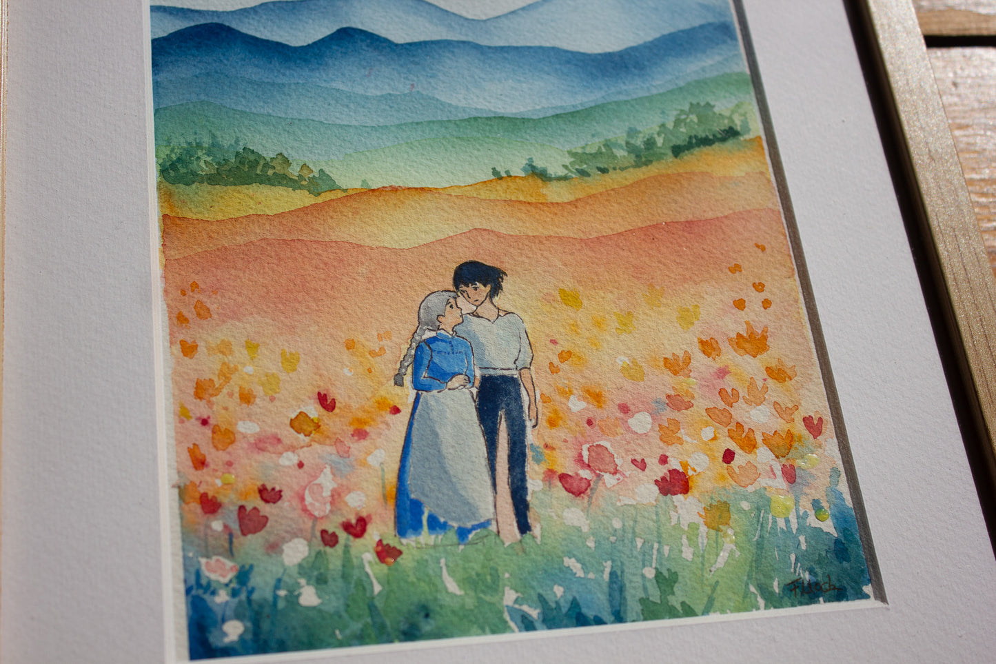 Howl & Sophie - Original Aquarell