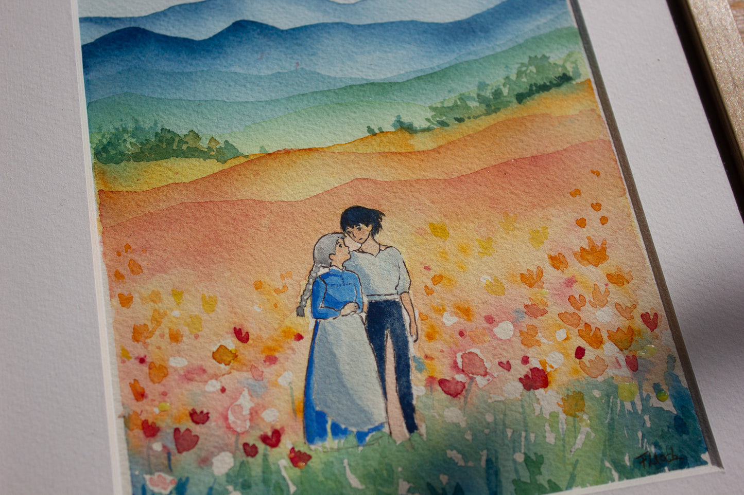 Howl & Sophie - Original Aquarell