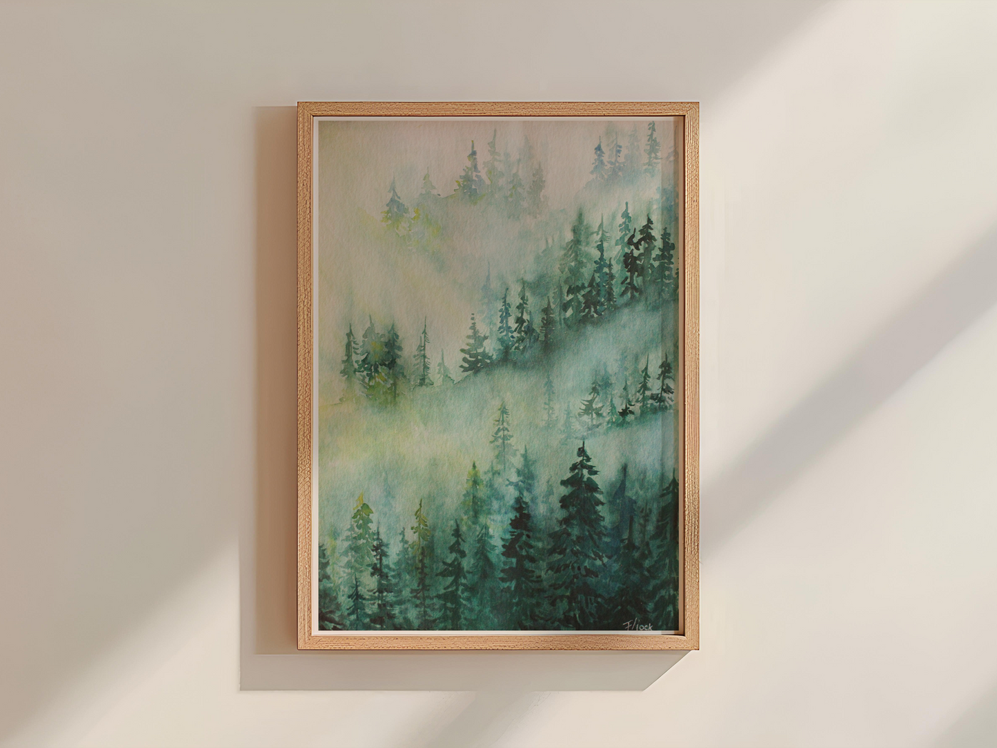 art print - misty forest