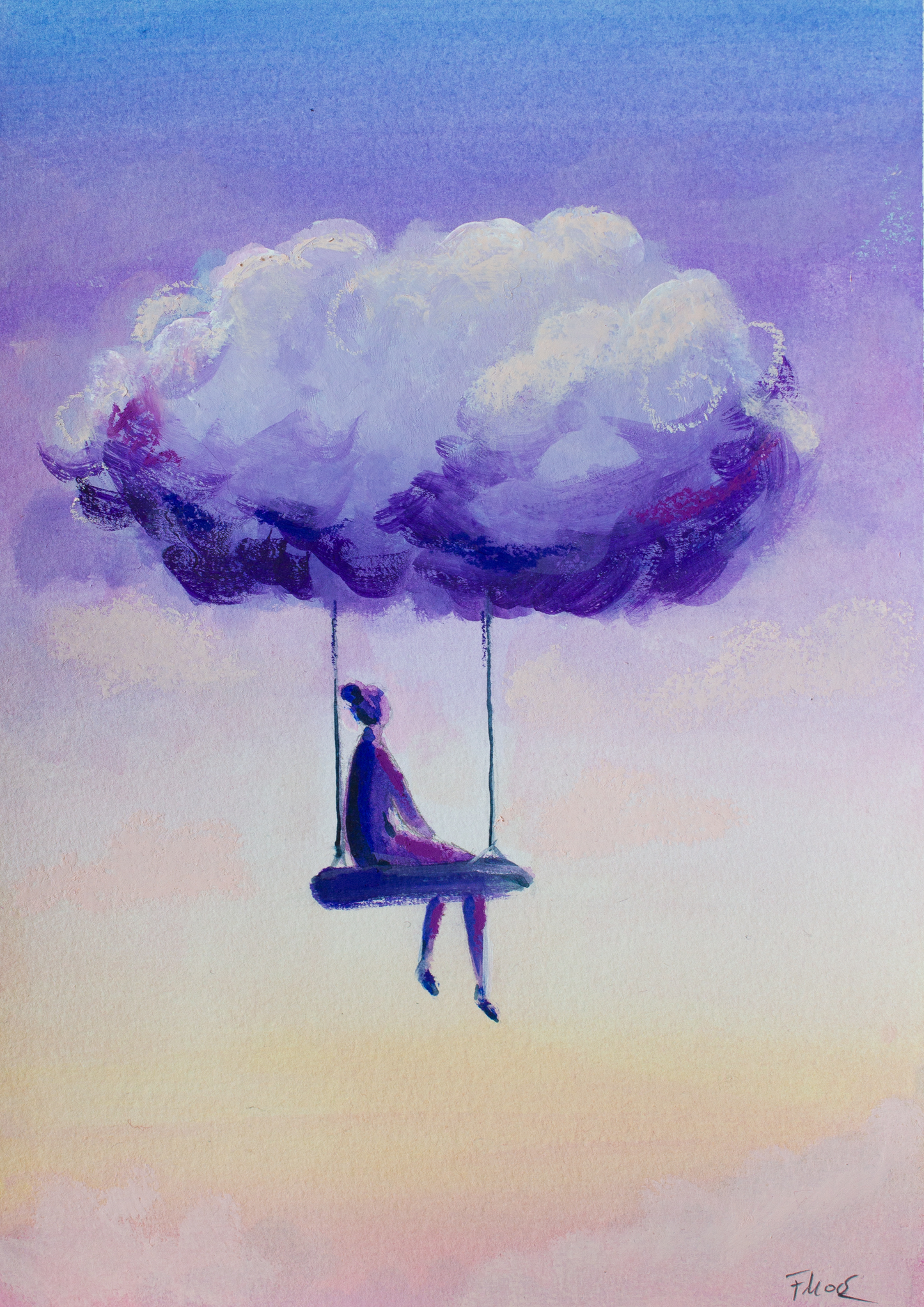 In den Wolken - Kunstdruck